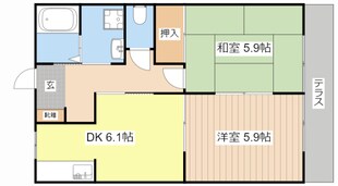 コーポ　ツジタツの物件間取画像